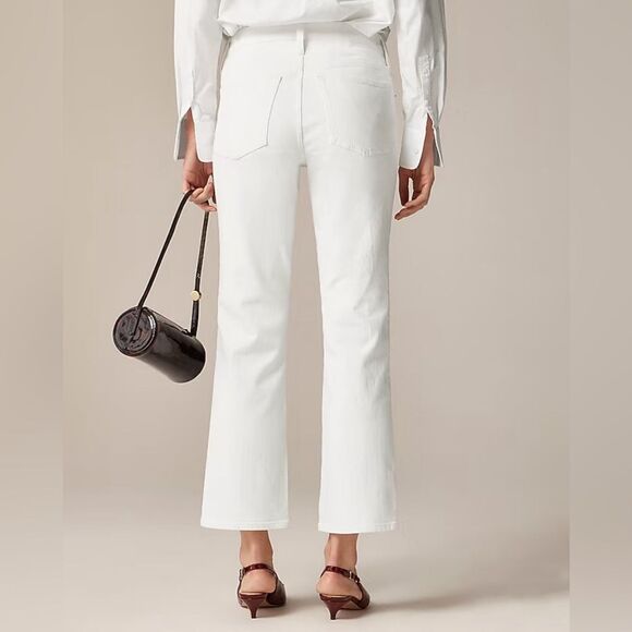 NWT J CREW mid-rise kickout jean white - Picture 3 of 8